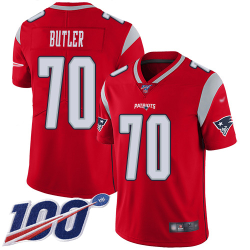 New England Patriots Football #70 100th Season Inverted Legend Limited Red Men Adam Butler NFL Jersey